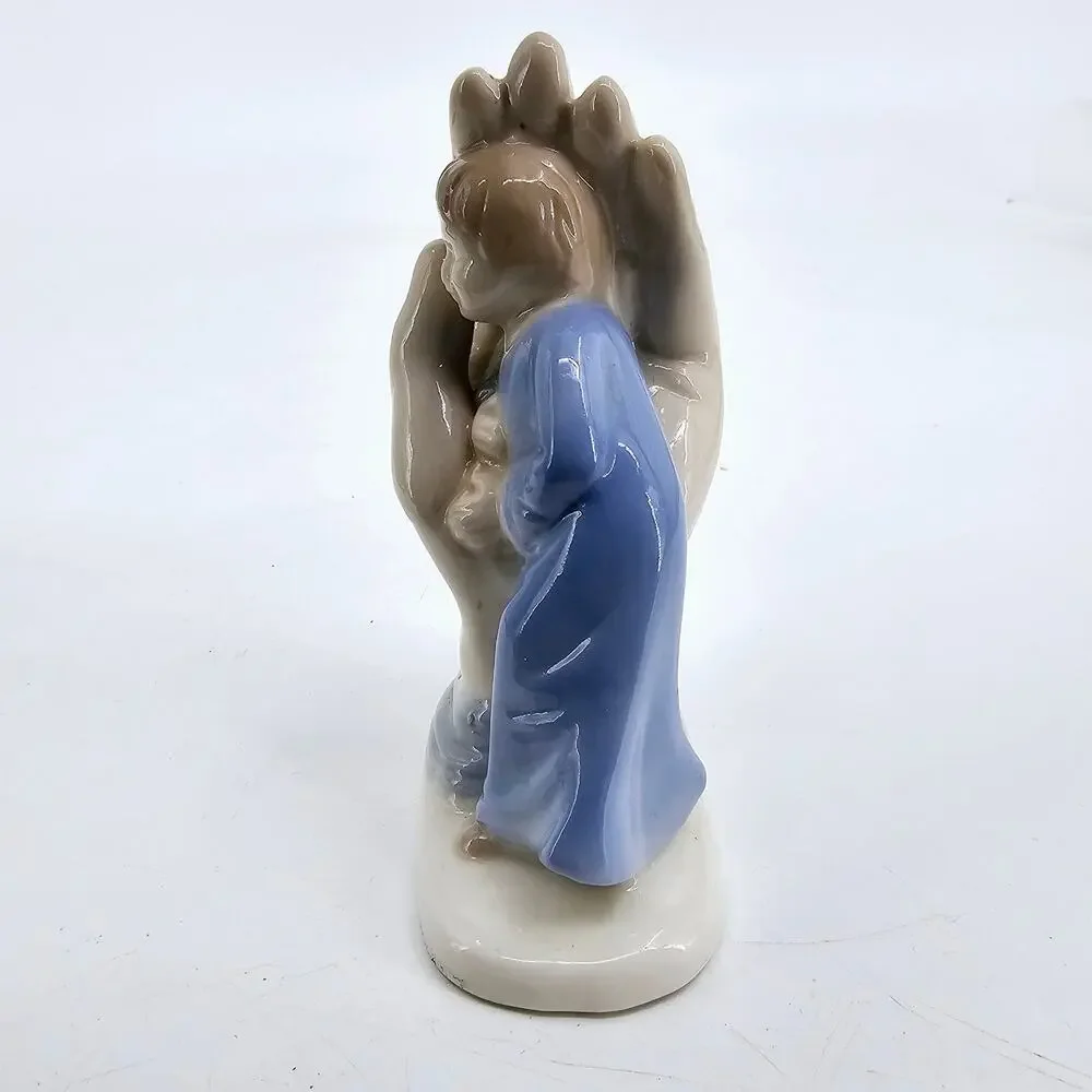 Vintage Child Palm Of My Hand Watch Over Me Porcelain Figurine 4.5